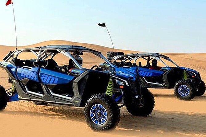 CAN AM 04 Seater Self Drive with Camel Riding and Sand Skiing - Dubai Buggy Riders stop: hidden desert rocks and the “middle of nowhere” feeling