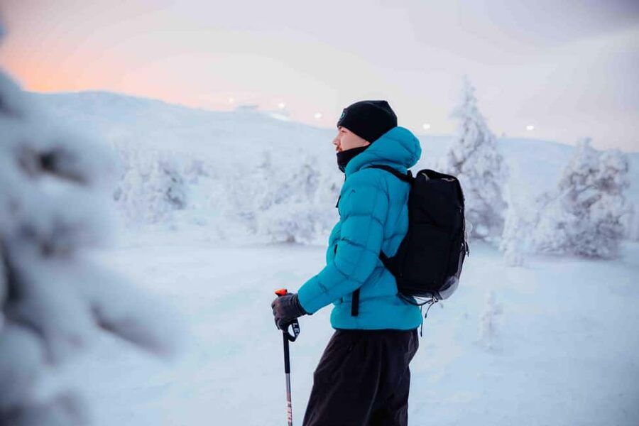 Levi: Cross-Country Skiing Experience - The First Glide: Crossing a Frozen Lake in Lapland