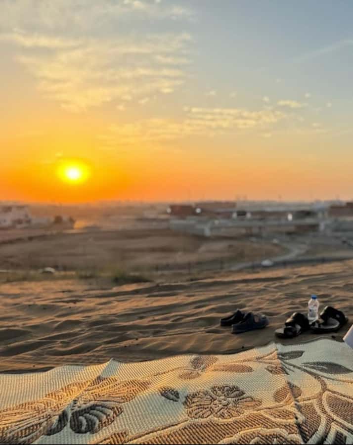 Muscat:Optional Quad Bike with Sunset Watching, Pickup&BBQ - Sunset watching over the dunes: the short window is the point
