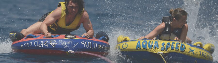 Perissa: Santorini Jet Skiing, Tubing, and Kayaking Package - English Instruction and the Audio Guide: Helpful, Not Hype