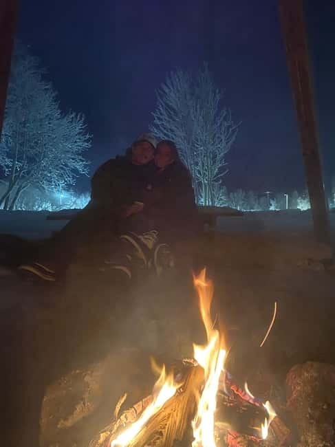 Tromsø: Snow Sledding, Mini Skiing, Lasso and Reindeer Hides - Reindeer Hides, Norwegian Snacks, and Hot Drinks by the Bonfire